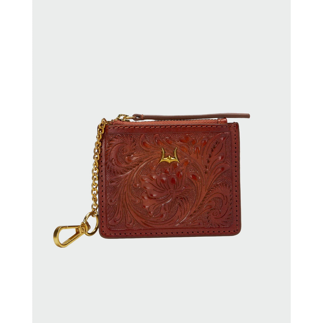 Sophia Credit Card Holder In Handtooled Leather