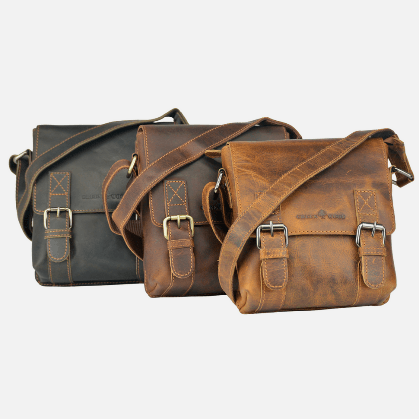Leather Shoulder Bag Dubbo - Sandel GW196651SAN