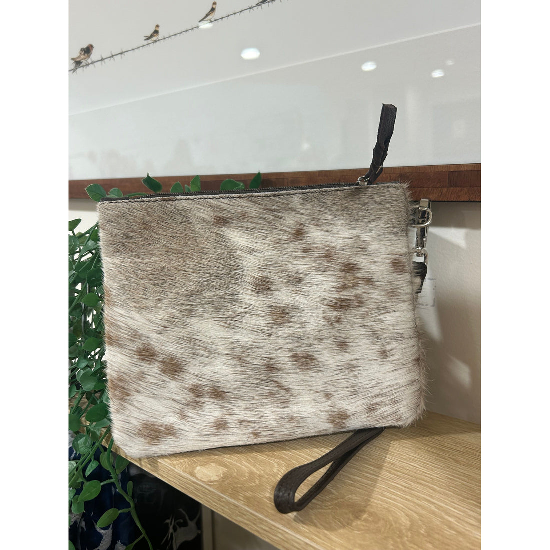 Midi Hide Chocolate Clutch 