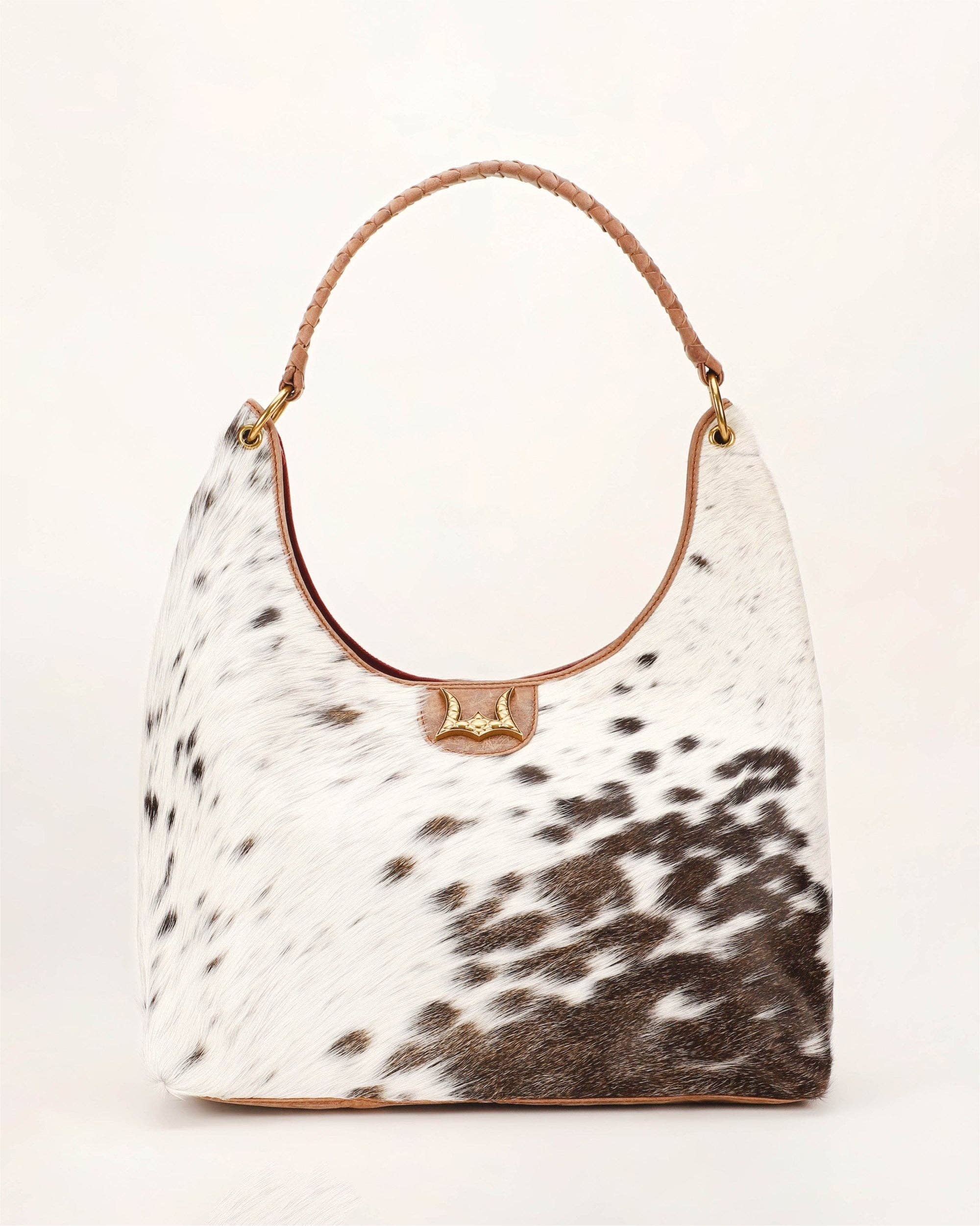 LW Large Purse - In Brown &amp; White Cowhide &amp; Calfskin