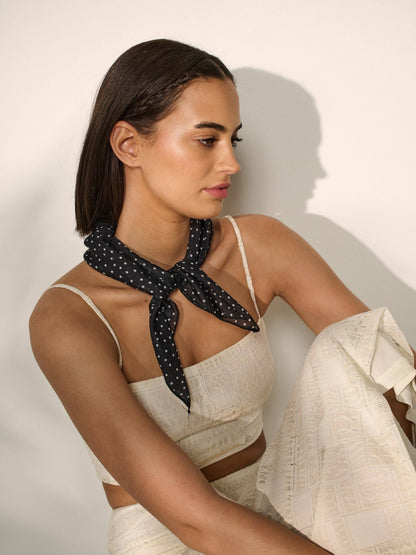 Dainty Polka Dot Print Bandana scarf