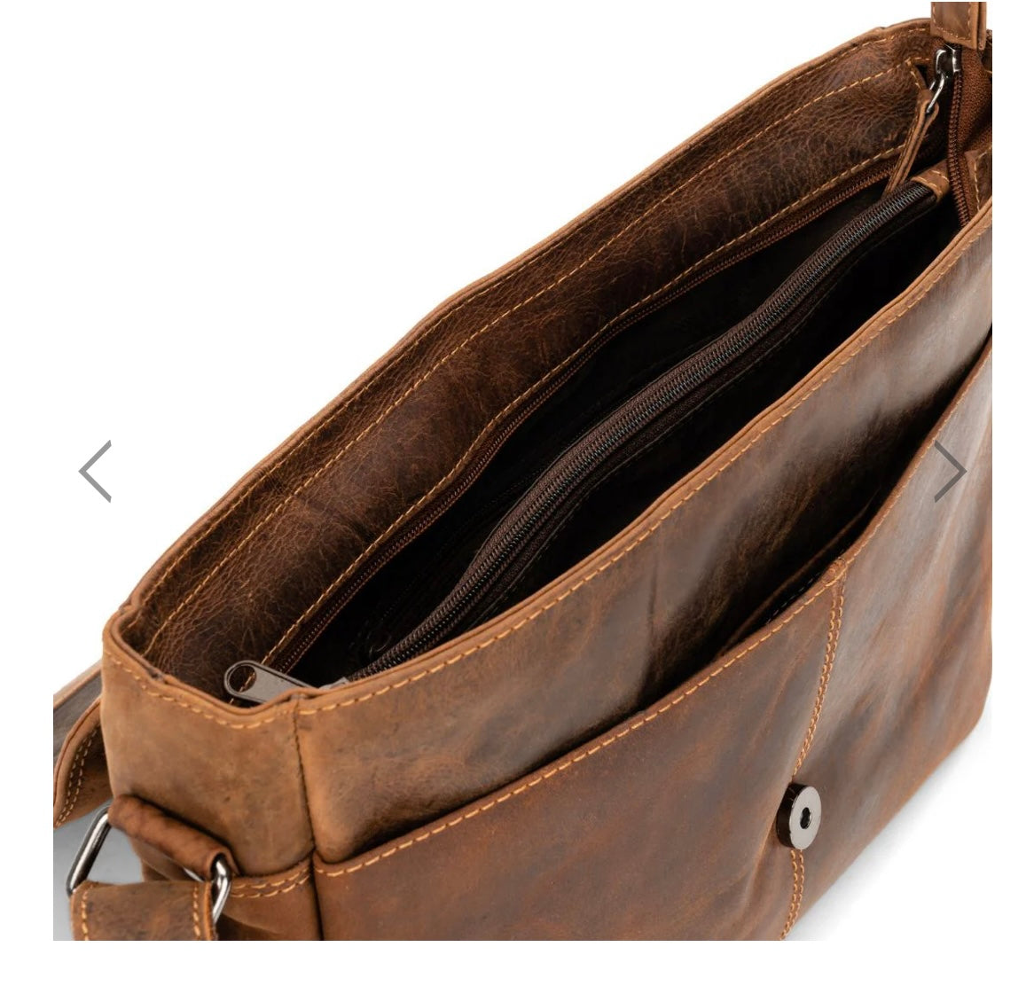 13” Sandel leather messenger 