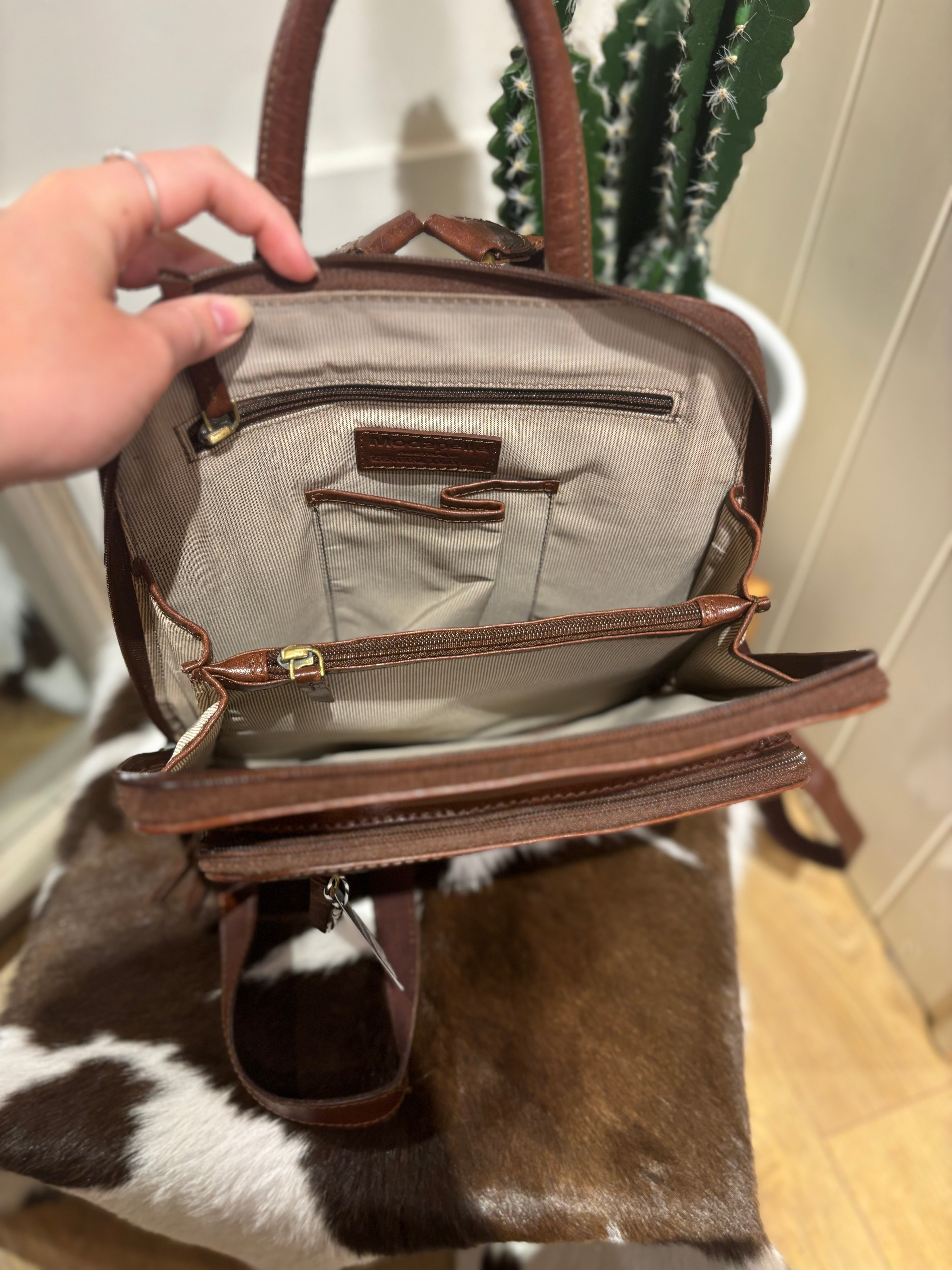 Travel Leather Backpack 