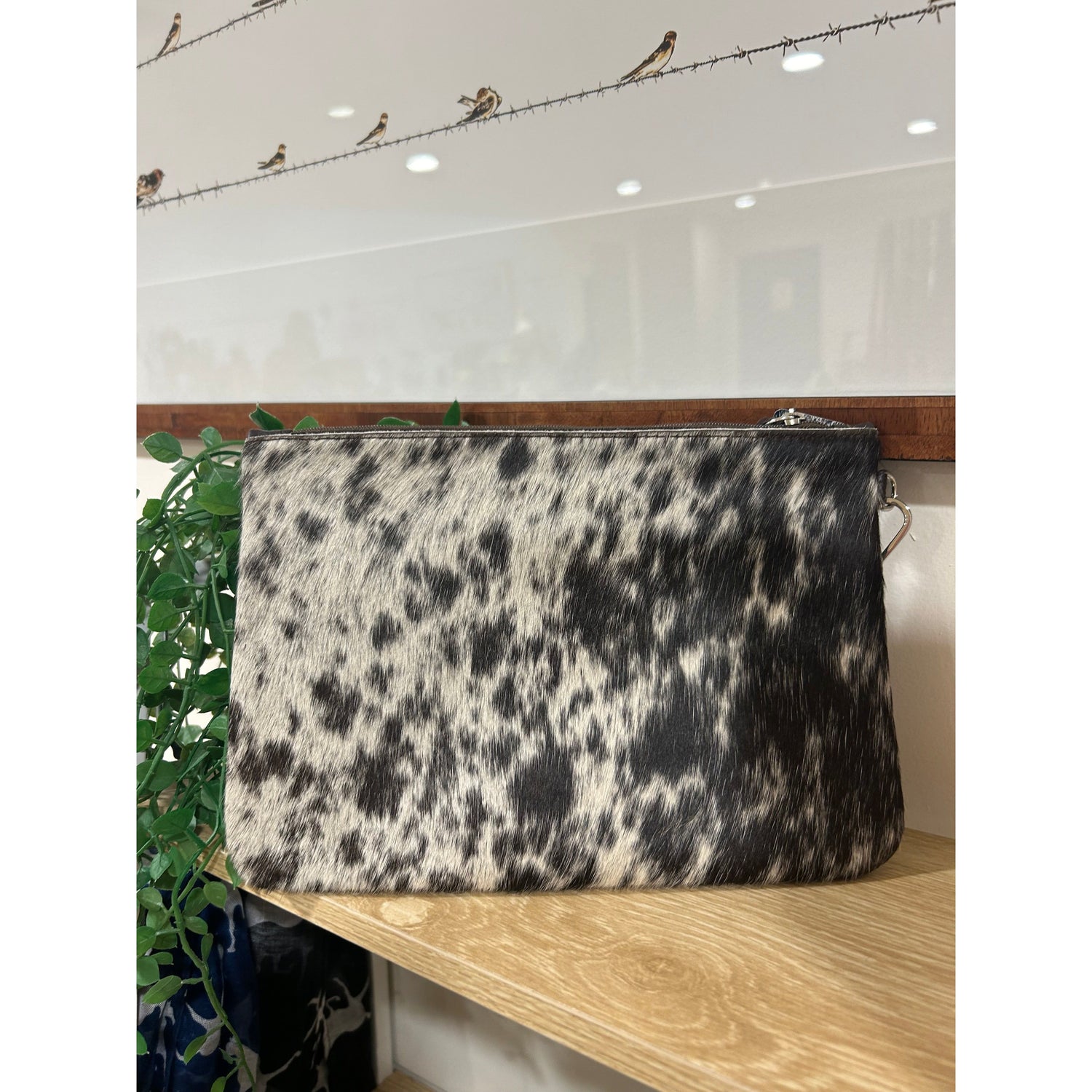 Large Hide Chocolate Clutch 