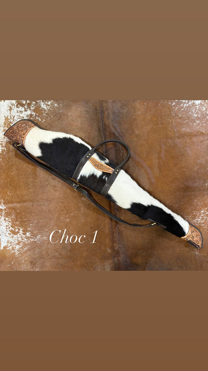 Rifle / Gun Case Cowhide and Tooling - Gun