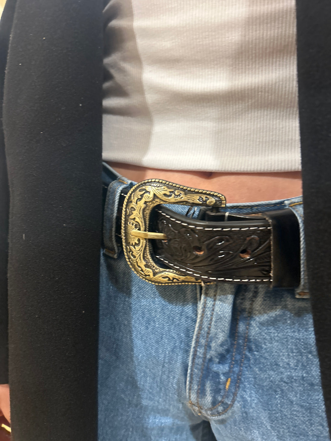 Tooled Leather Belt (small) 