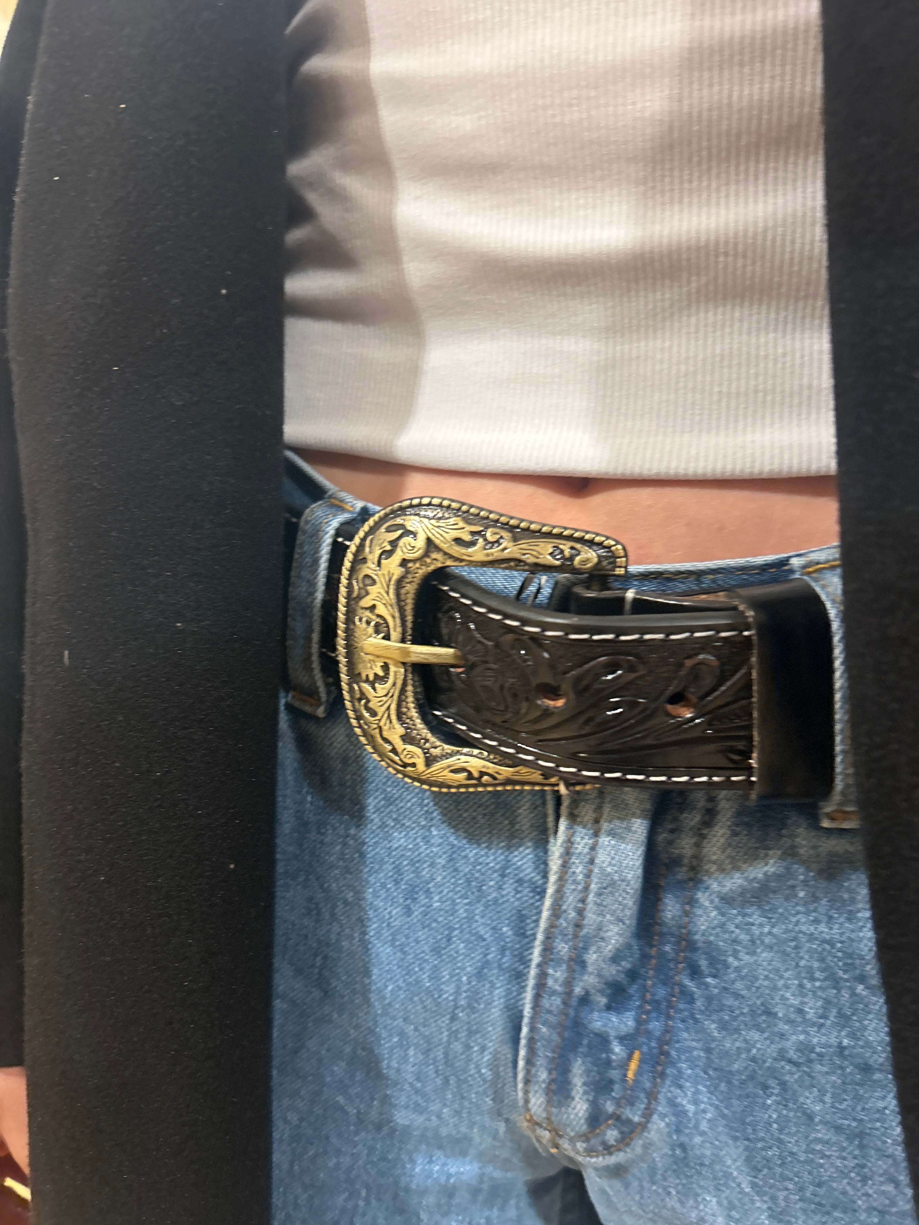Tooled Leather Belt (small) 