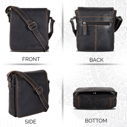 Leather Shoulder Bag Luna - Brown GW191048BRN