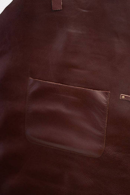 Classic Chestnut Leather Apron Durable, Stylish &amp; Handmade