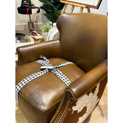 Cowhide Leather Arm Chair