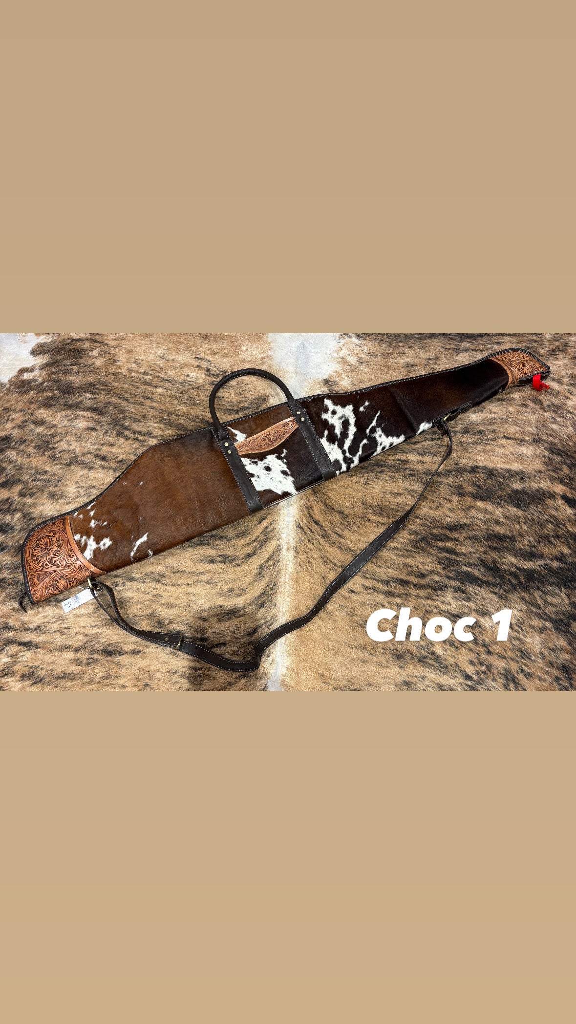 Rifle / Gun Case Cowhide and Tooling - Gun
