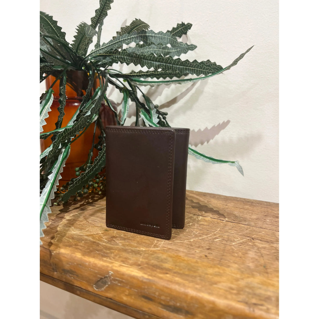 Chocolate Plain Leather Wallet 