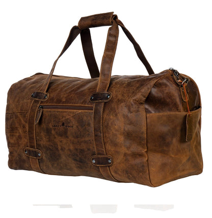 Leather Overnight Duffle Bag 