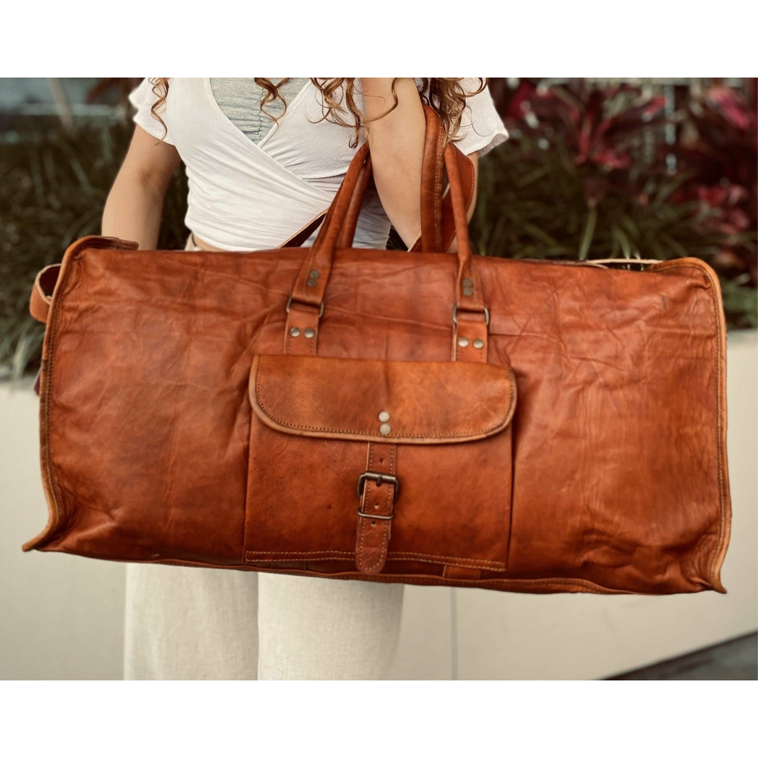 Leather Weekender Bag (large) overnight bag