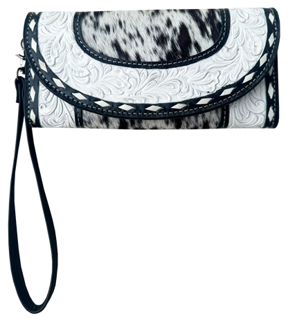 Tooling Leather Cowhide Trifold Wristlet Wallet – AW39 – Mateo