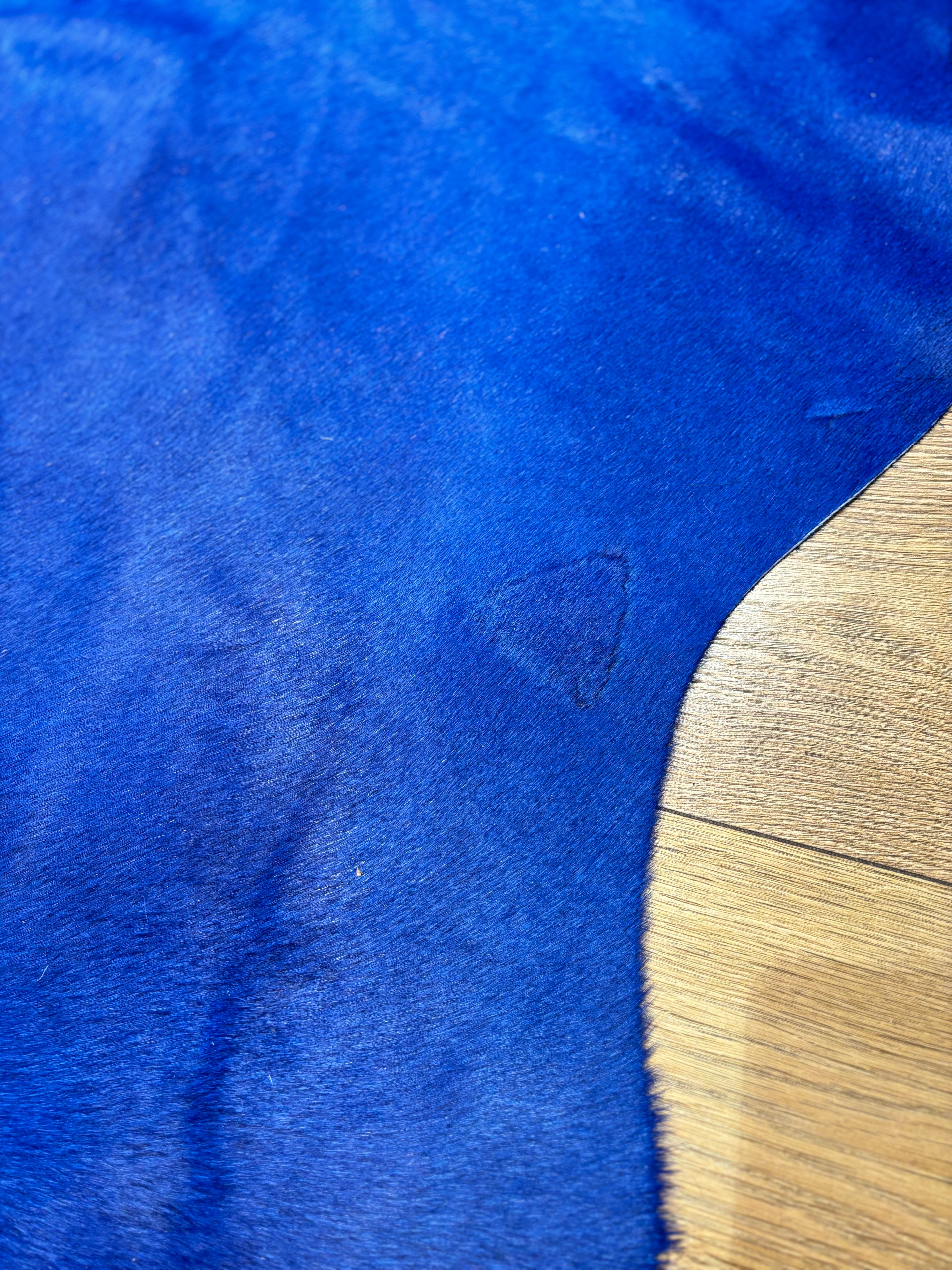 Blue Cow Hide Rug 