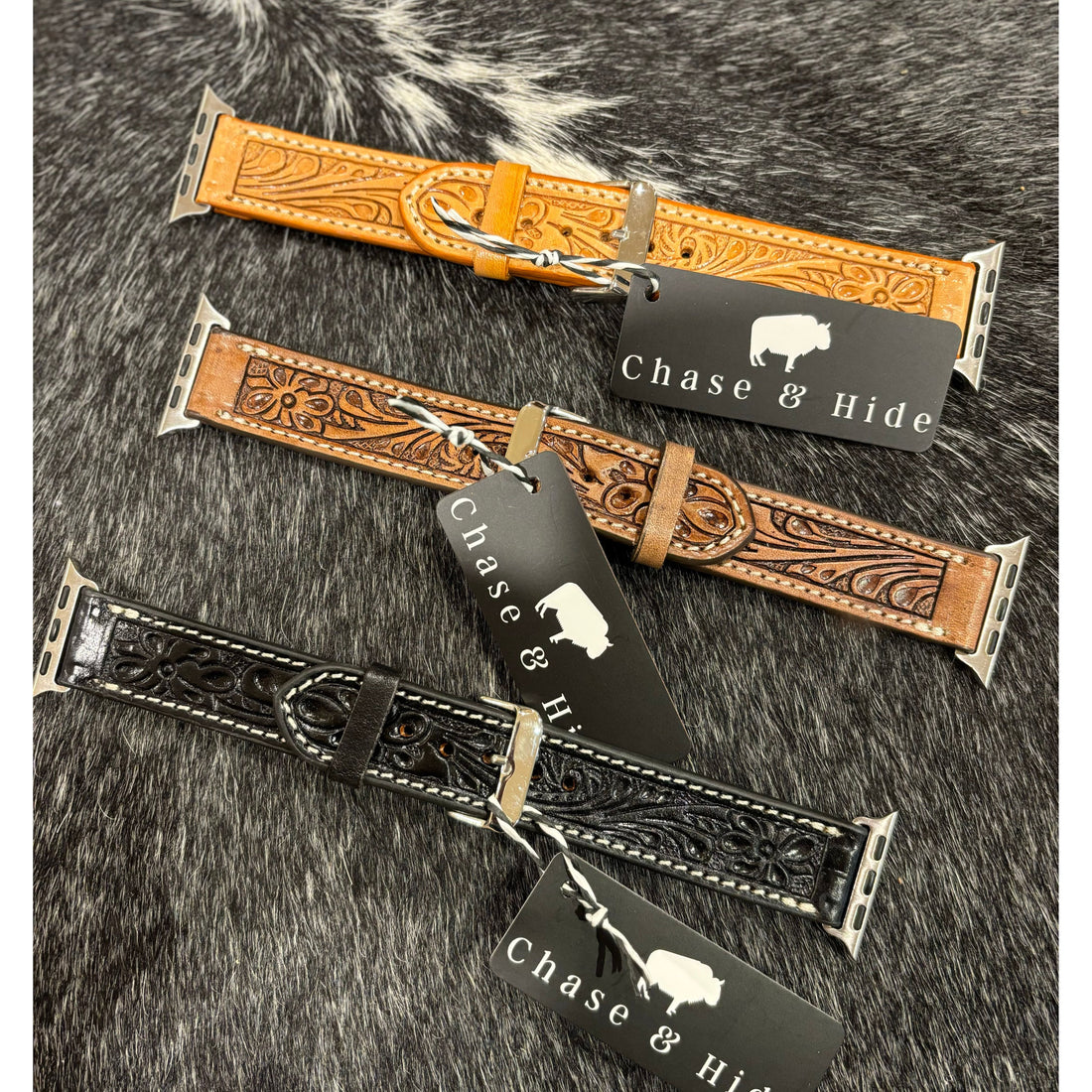 Tooling Leather Apple Watch Strap - WS100