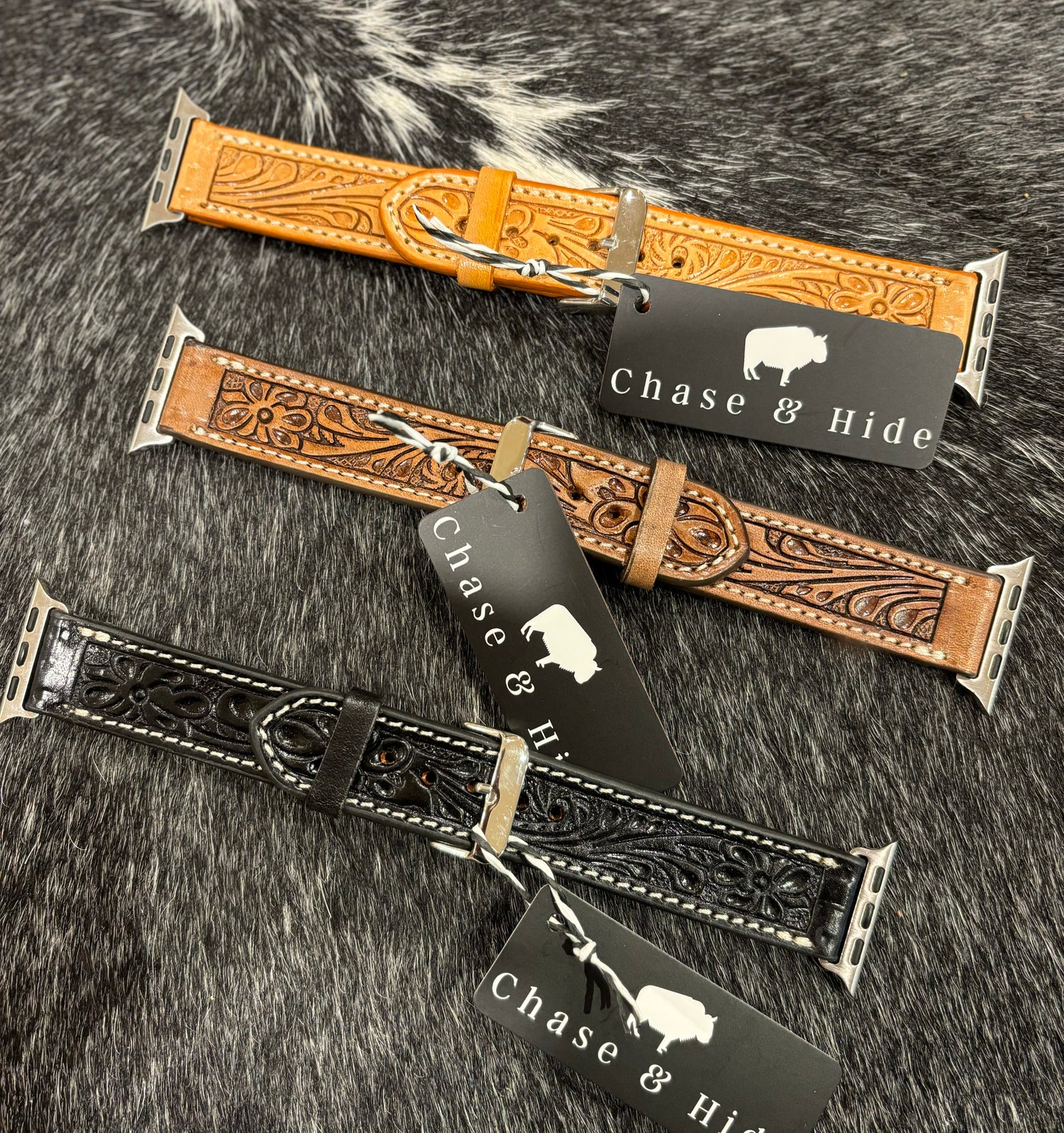 Tooling Leather Apple Watch Strap - WS100