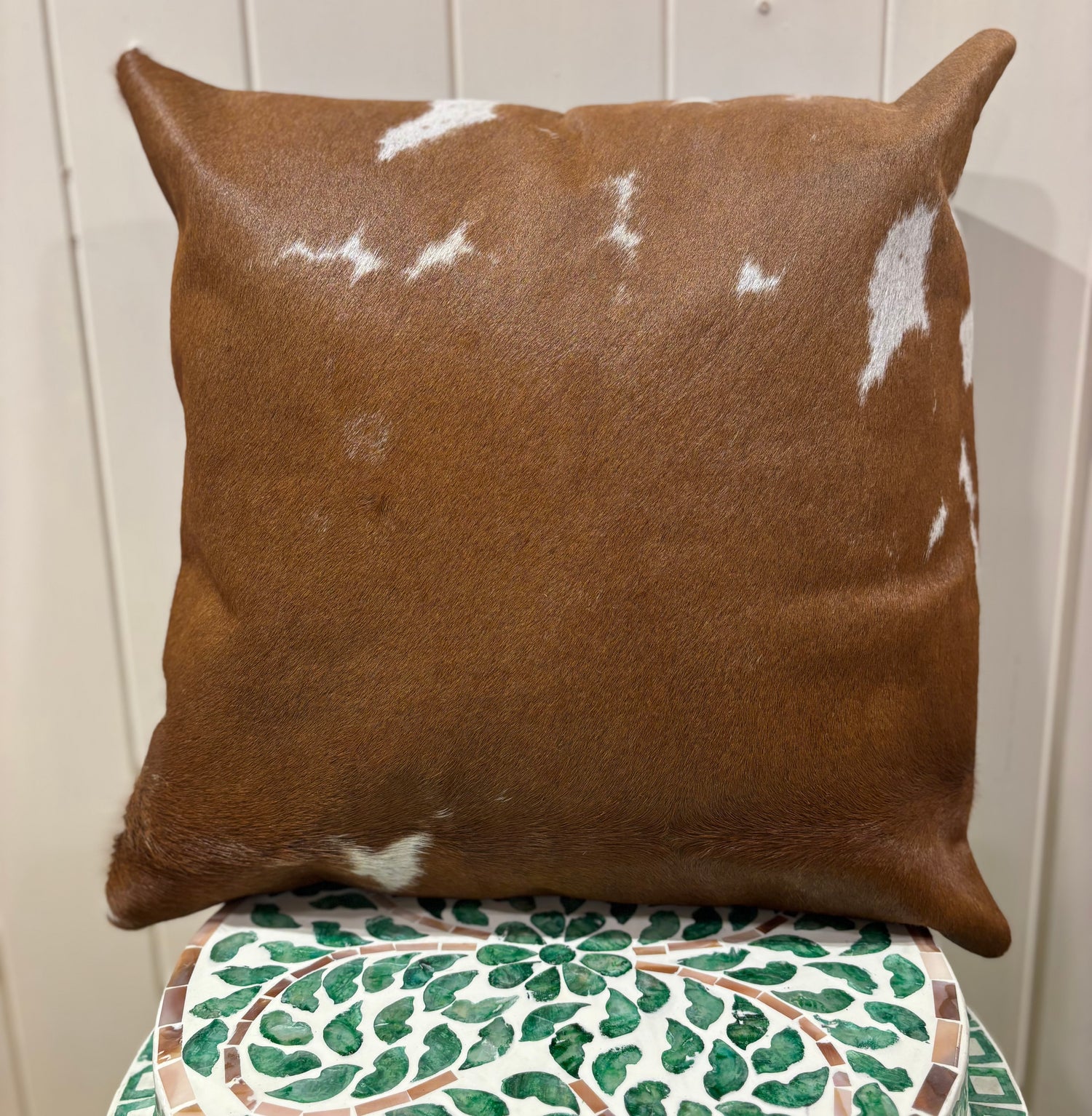 Hide and leather Cushion 