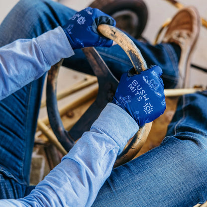 BUSH MITS The Navy Eston Jones by Jess Scott UPF 50+ Sun Protection Gloves (EXT SL)