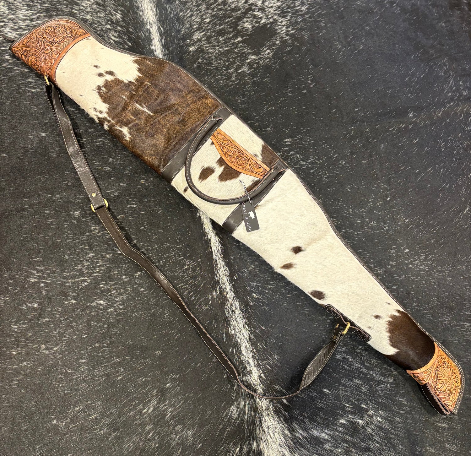 Rifle / Gun Case Cowhide and Tooling - Gun