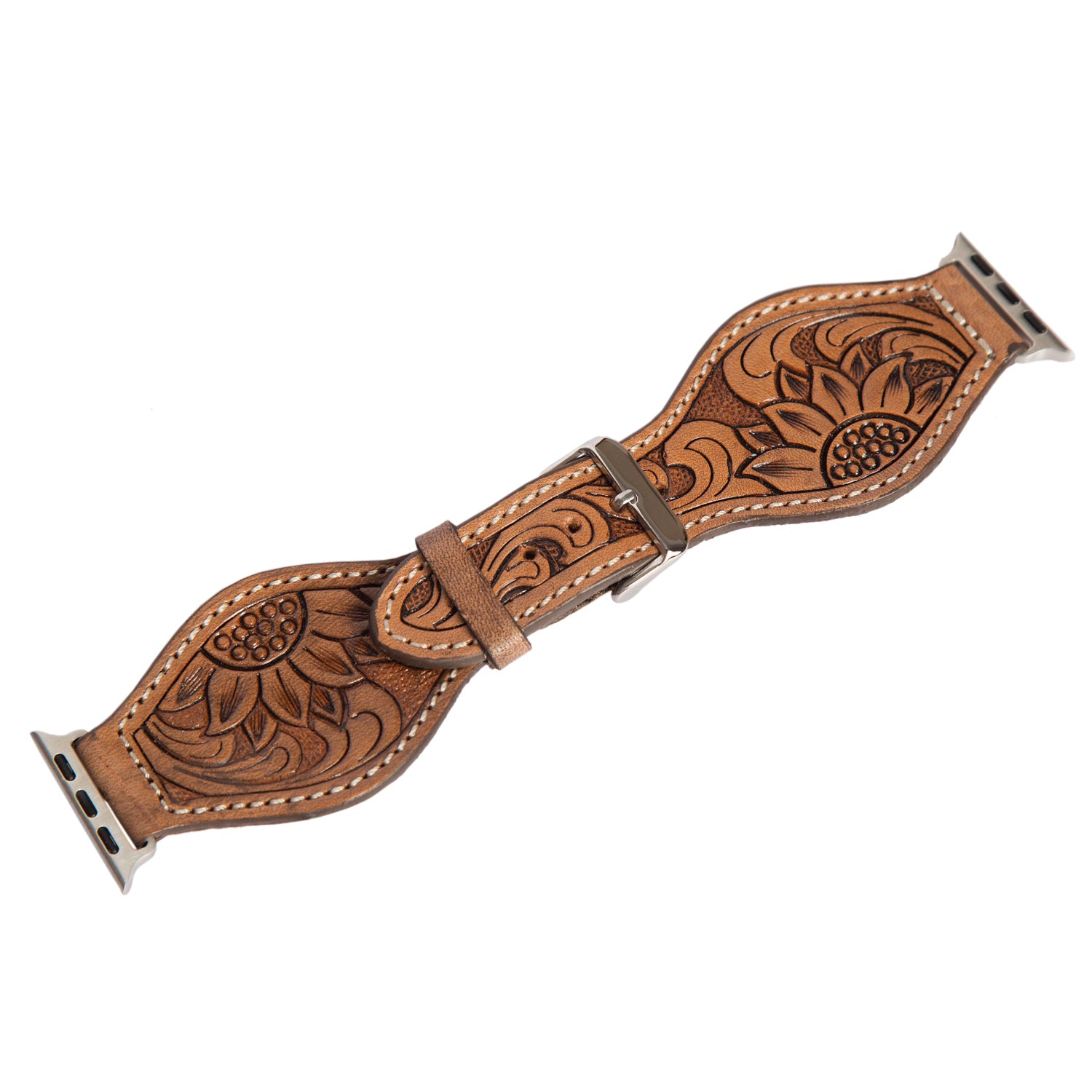 Tooling Leather Rounded Apple Watch Strap – WS101