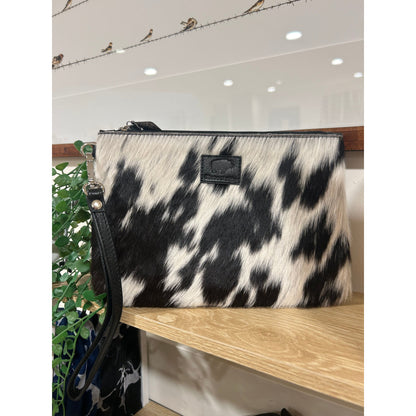 Large Hide Black Clutch 