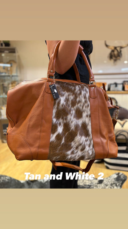 Leather &amp; Cowhide Travel Bag - 12780