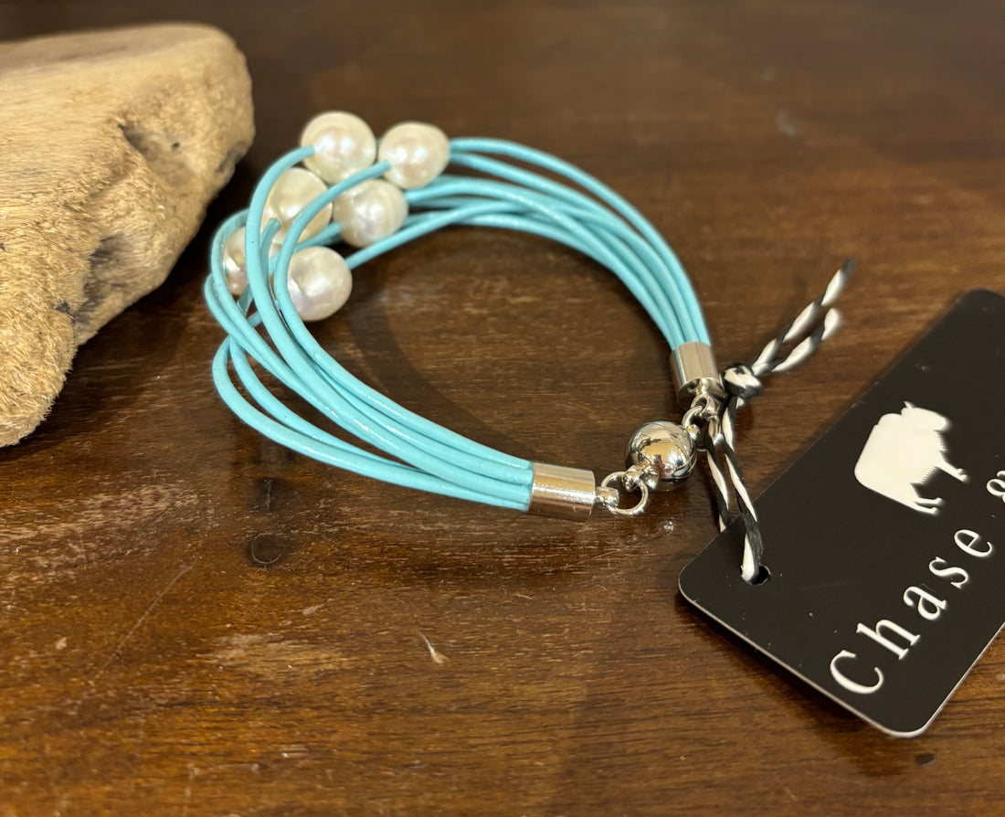 Pearl layers bracelet Light Turquoise 