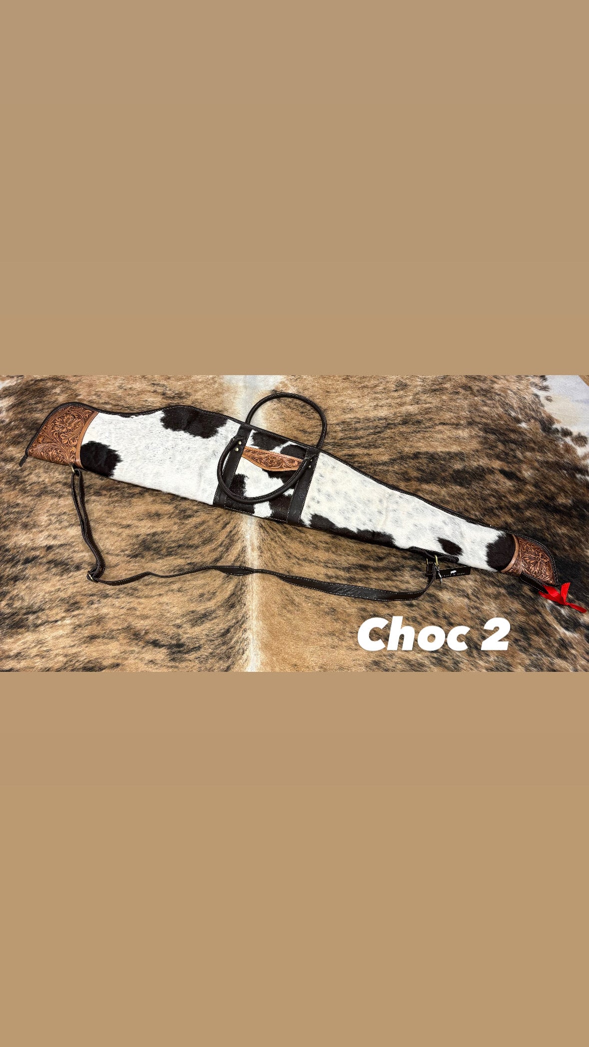 Rifle / Gun Case Cowhide and Tooling - Gun