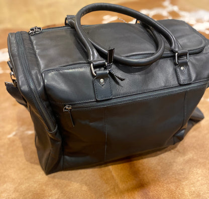 Black Leather Overnight bag 