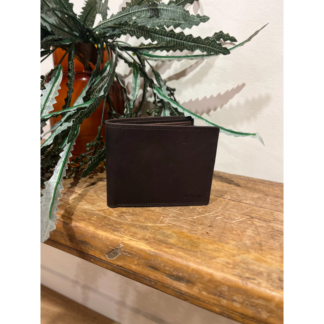 Chocolate Plain Leather Wallet 