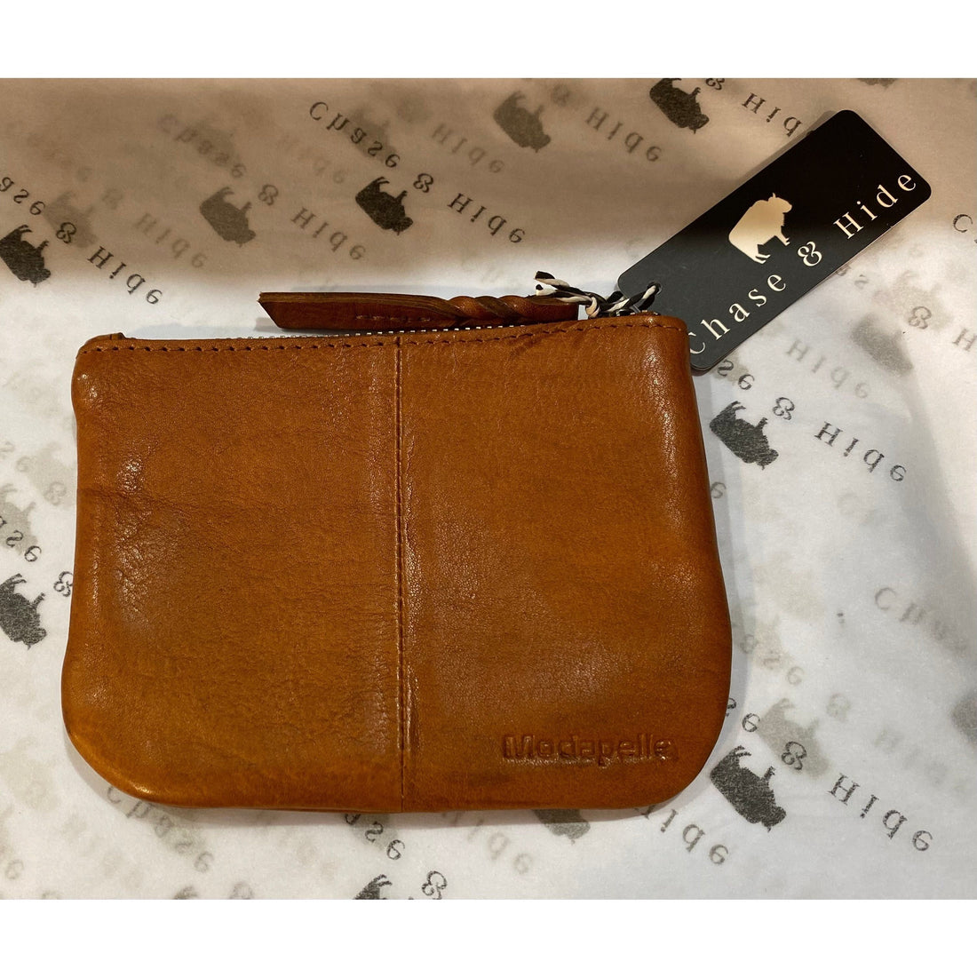 Tan Leather Coin Purse