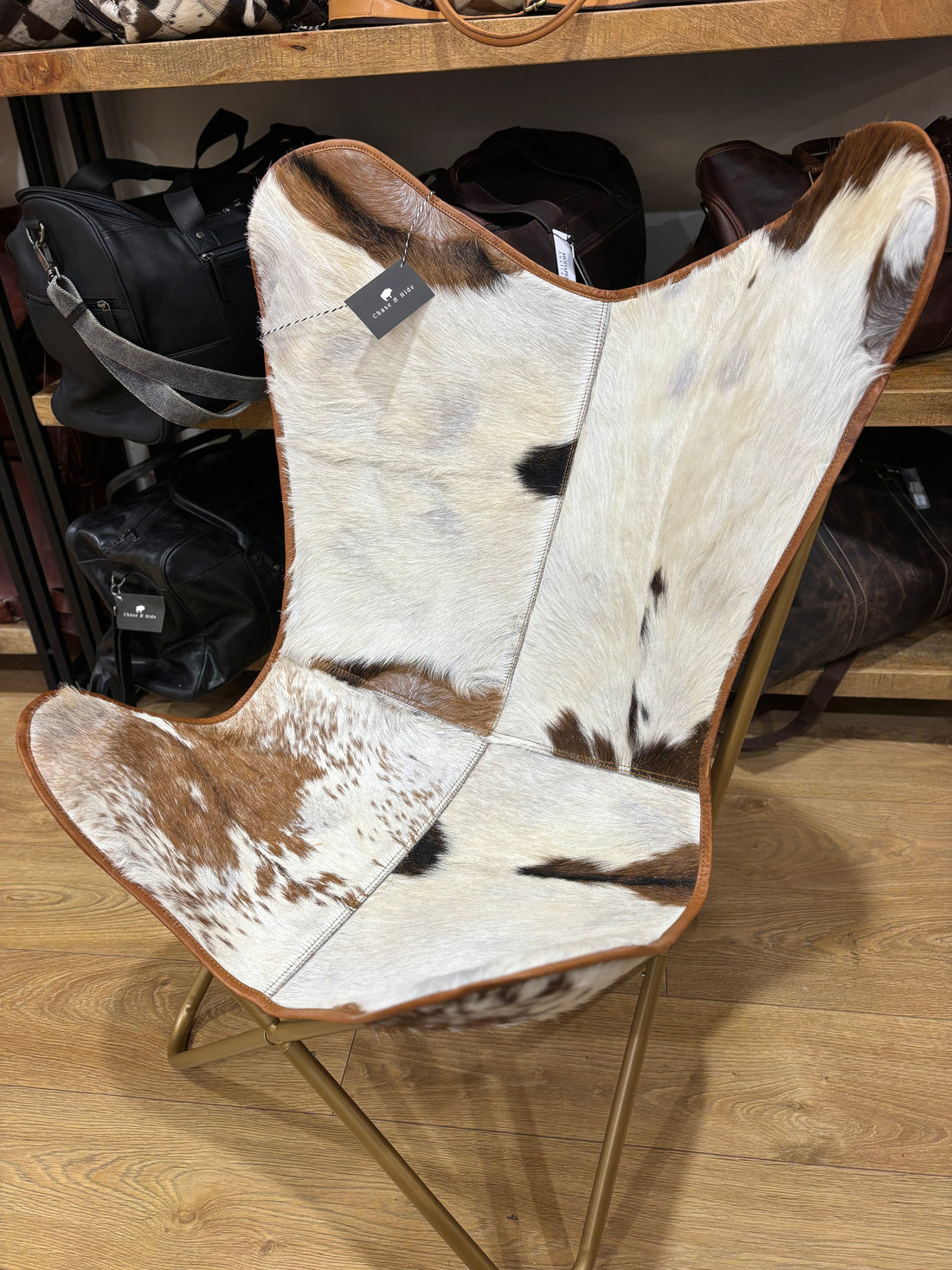 Goat hide butterfly chairs 