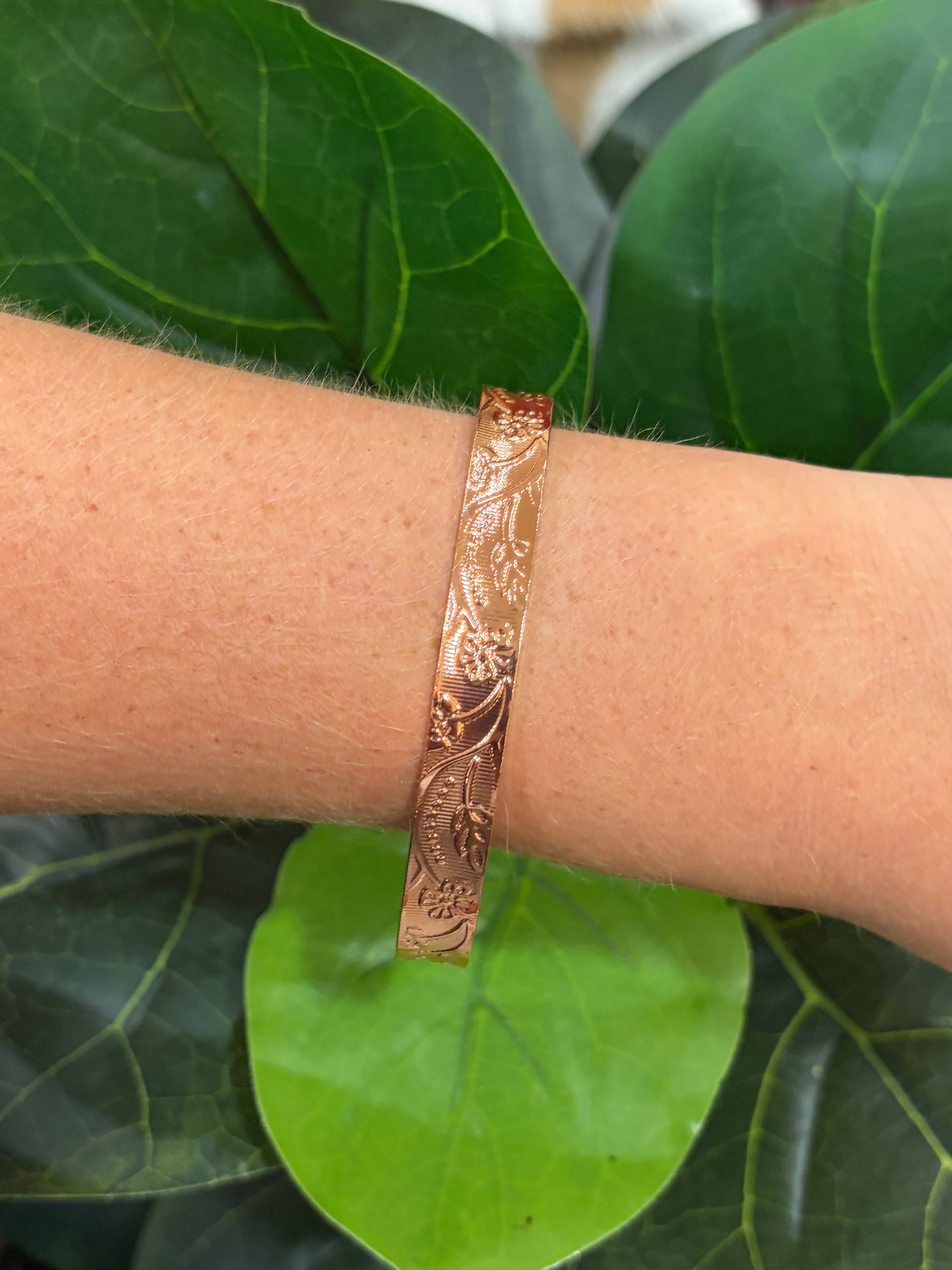 Shiny Floral Copper Band 