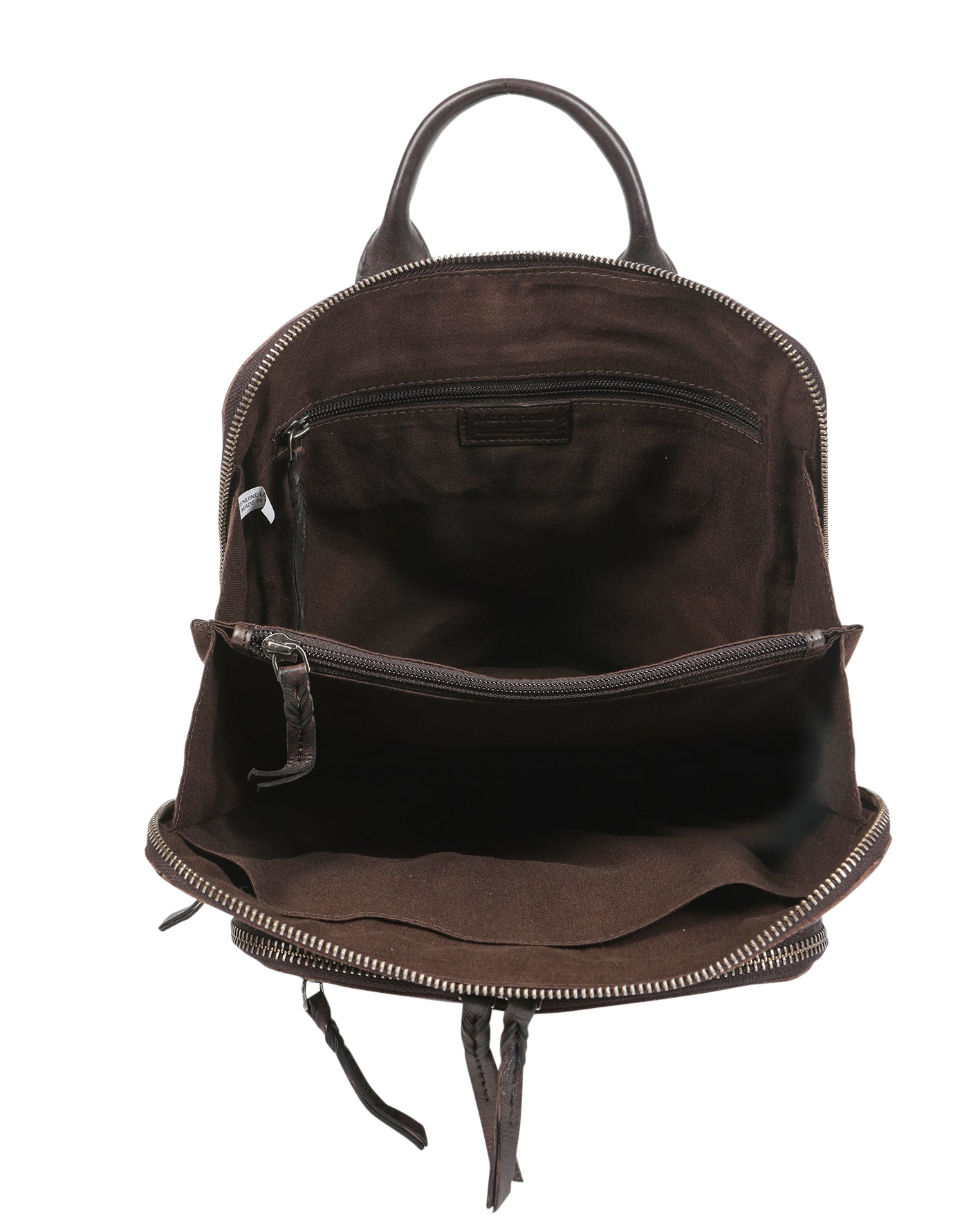 Coffee Leather backpack 