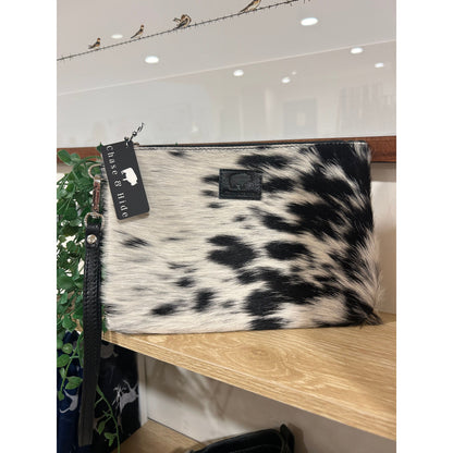 Large Hide Black Clutch 