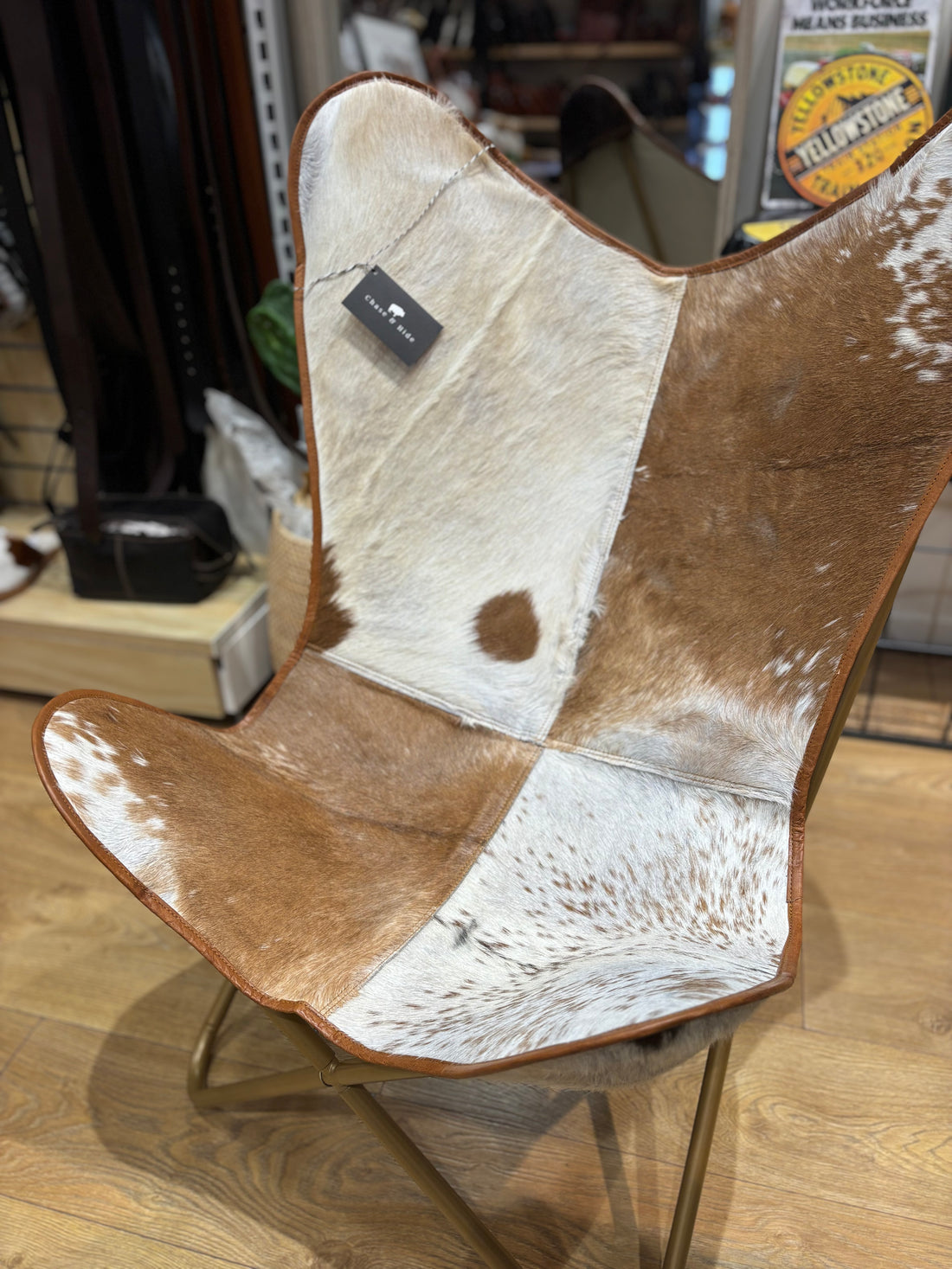 Goat hide butterfly chairs 