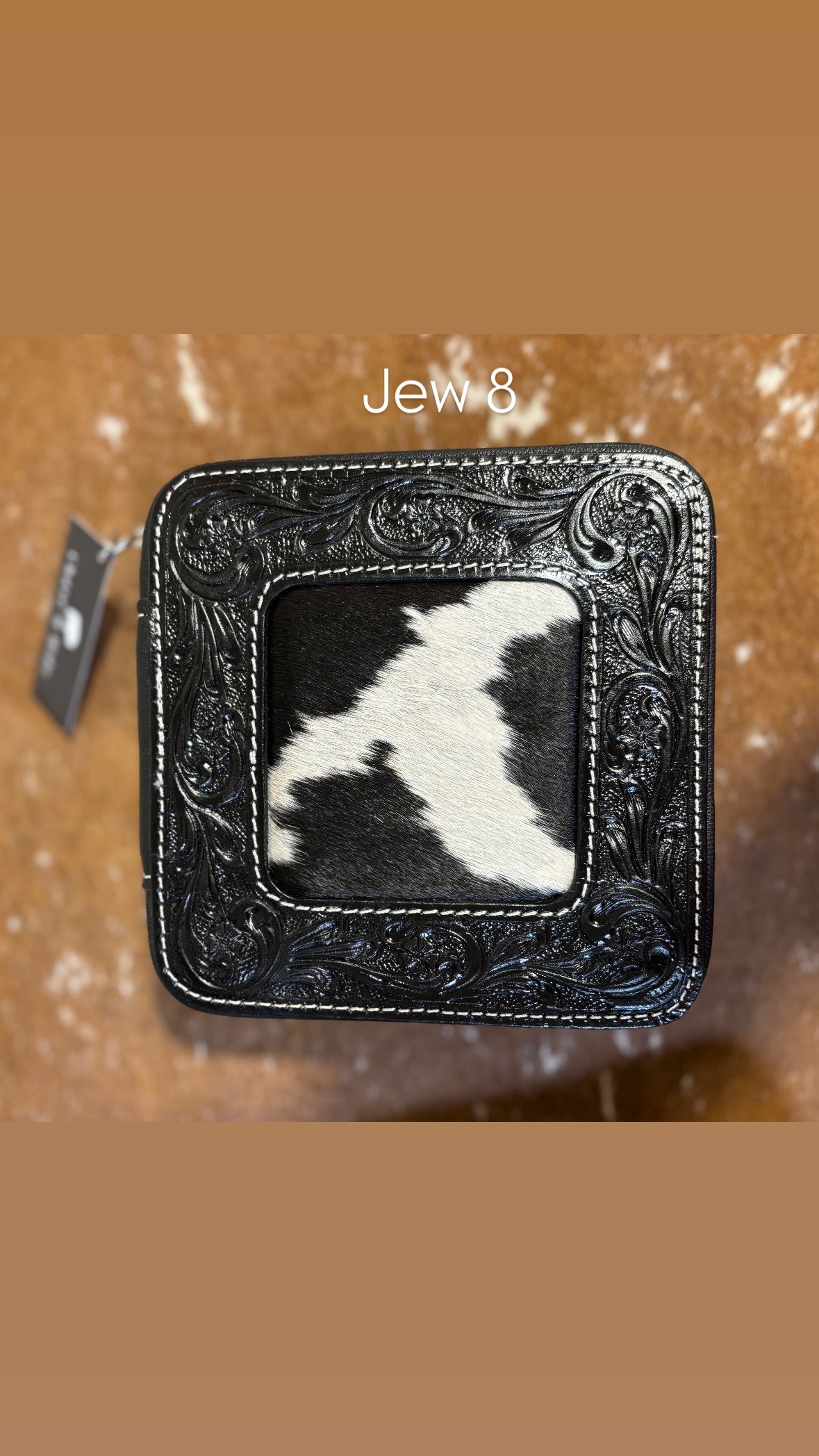 Tooled and Hide Jewellery Box 