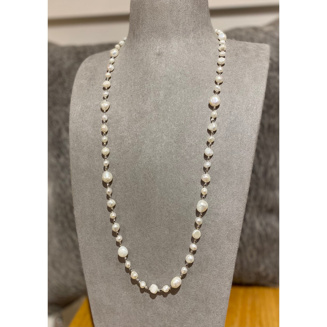 Freshwater Pearl and Bead Detail Necklace