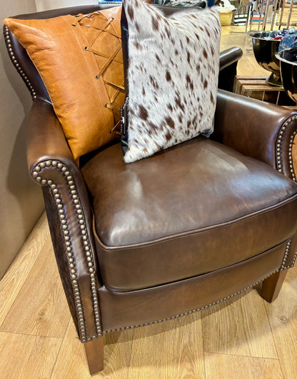 Cowhide Leather Arm Chair