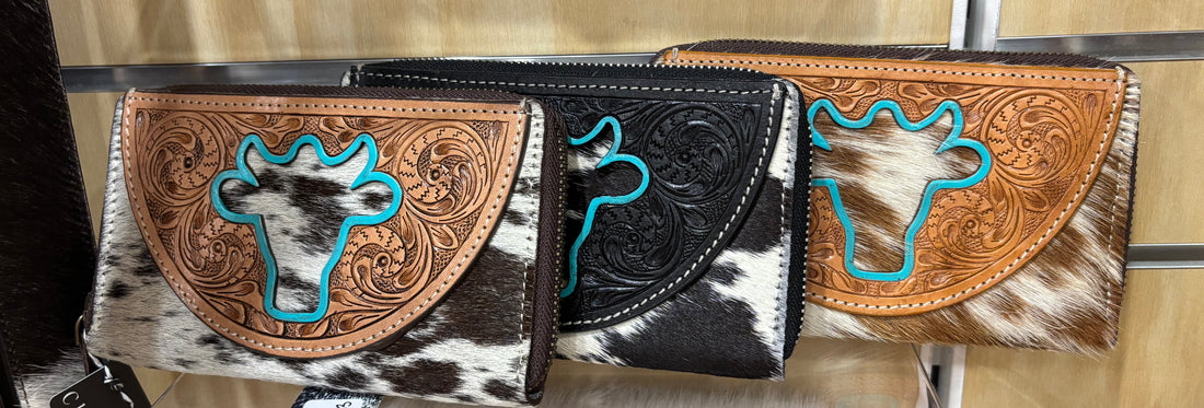 Bullhead Cowhide Tooling Leather small wallet