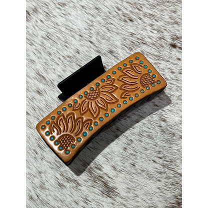 Tooling Leather Hair Clip