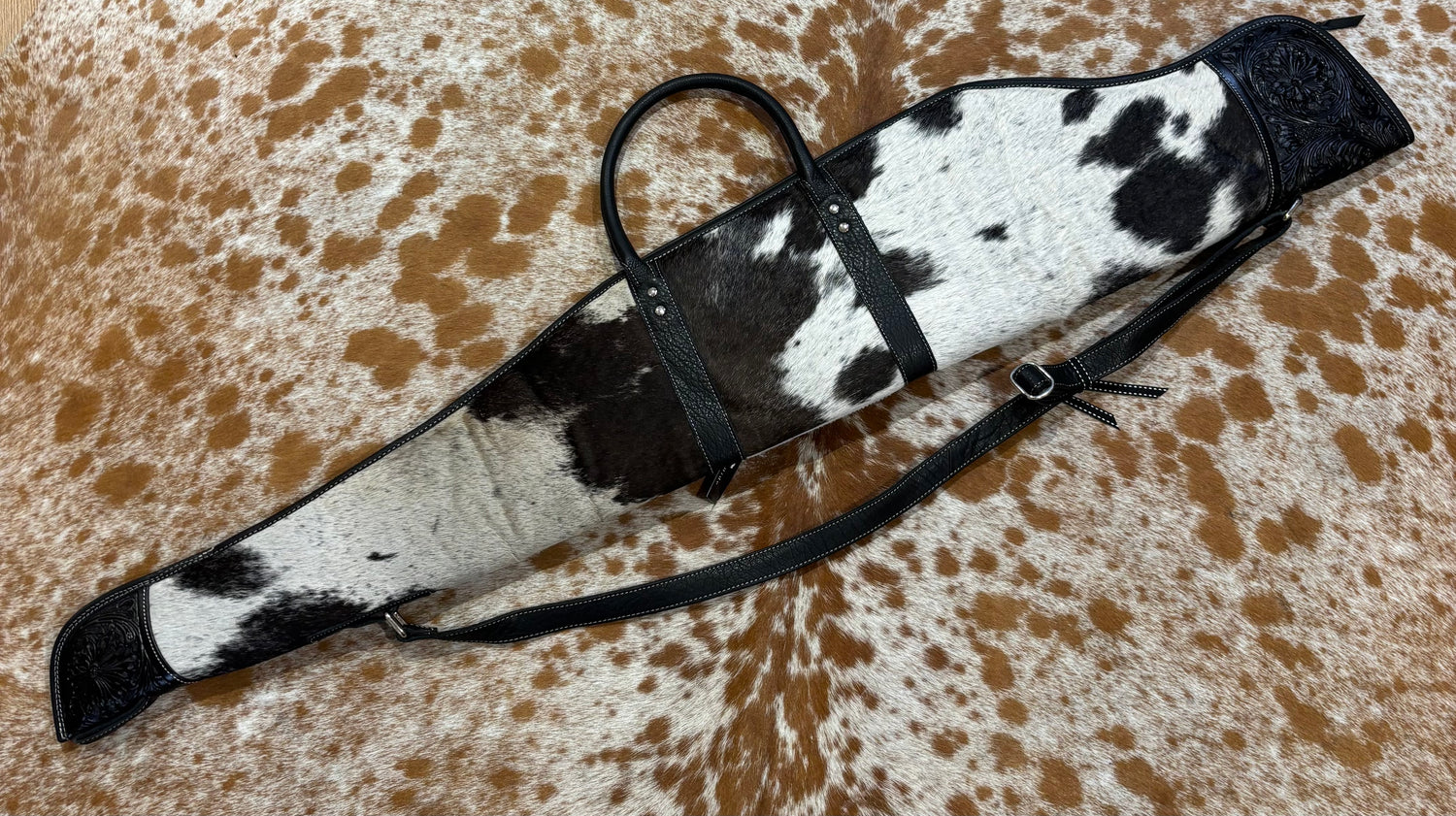 Rifle / Gun Case Cowhide and Tooling - Gun