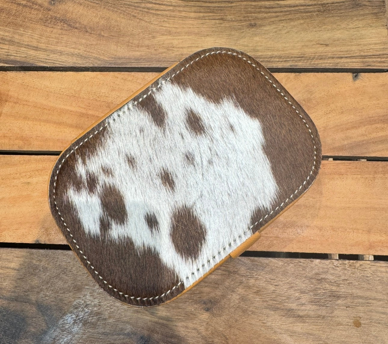 Small Cowhide &amp; leather Jewellery Box 