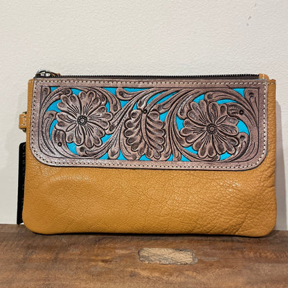 Turquoise Mae Clutch 