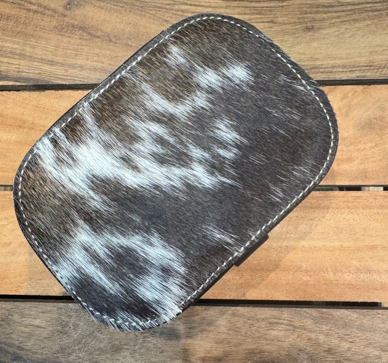 Small Cowhide &amp; leather Jewellery Box 