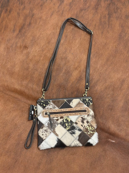 Patchwork cowhide Sling Bag 