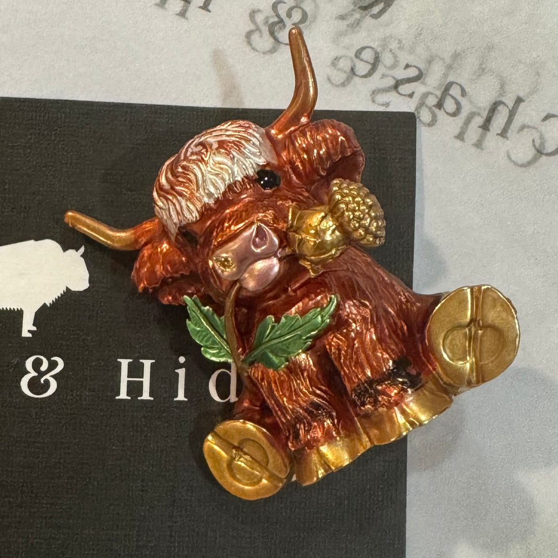 Highland Cow Brooch
