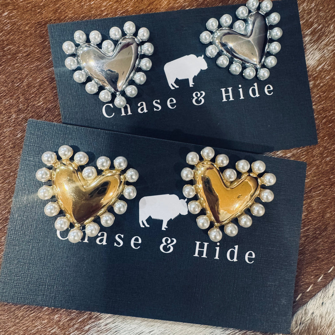 Rodeo Heart Stud Earrings